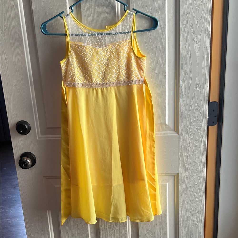 Sunny Yellow Kids Formal Dress